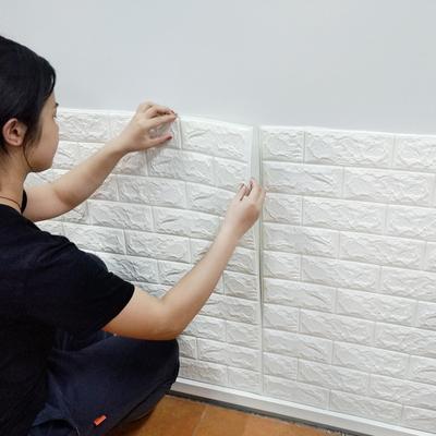 High Quality 3D Foam Wall Panel Brick Retro Wallpaper Ceiling Self Adhesive Wallpaper Background Wall Home Decoration