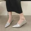 Fashion Spring New Single Shoes Women Fashion Pointed Head Shallow Mouth Fold Soft Sole Anti-slip Wear-resistant Low Heel Shoes