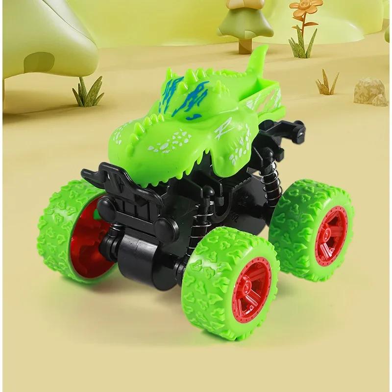 Monster Trucks Pull Back Vehicles Cars 360° Rotation 4 Wheels Drive Durable Friction Powered Push and Go Toys Truck Playset