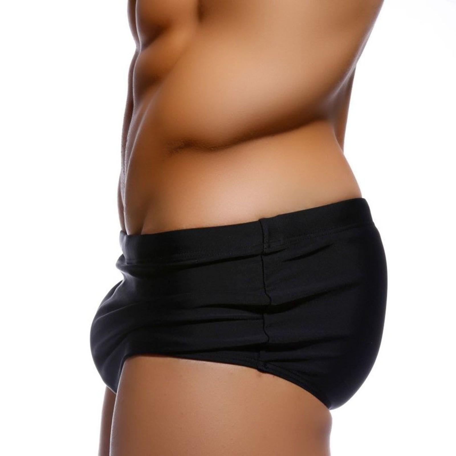 

Однотонные нейлоновые шорты-боксеры для плавания, свободные, большого размера, модные шорты для плавания L чёрный