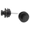 2Pcs Guitar Strap Locks Security Buttons Heavy Duty Metal Flat Round Head Non Slip Fall Resistant Tool Black