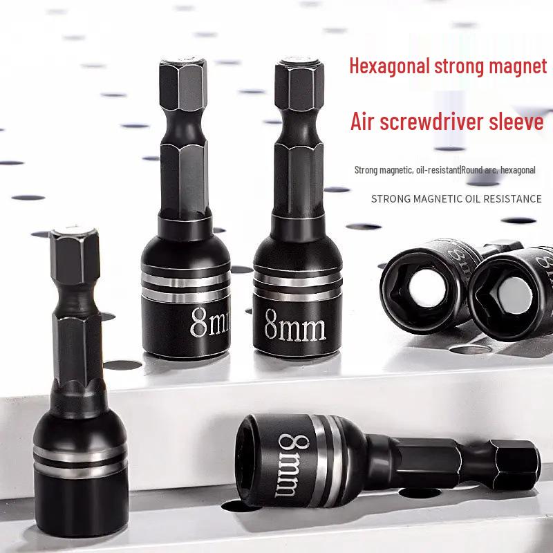 8mm Sechskant Elektro-Schraubenschlüssel mit stark magnetischer Nuss und verlängertem Griff