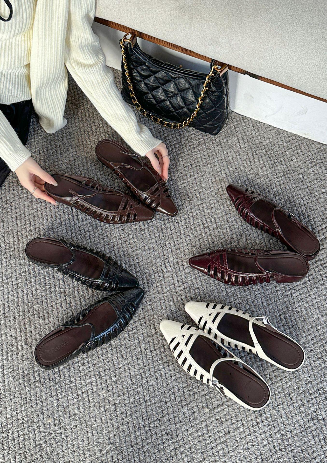 Women s Square Toe Platform Cut-Out French Style Vintage Style Unique Design Sandals - Perfect for Daily Wear 35