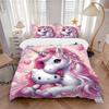 Unicorn Hello Kitty Friendship Print 3Pcs Bedding Setduvet Cover With 2 Bedropillowcase Home Birthday Gift