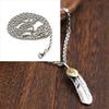 Xinqin Jewelry 925 Silver Feather Necklace Men's Trendy Brand Retro Hip Hop Couple Personalized Versatile Silver Pendant
