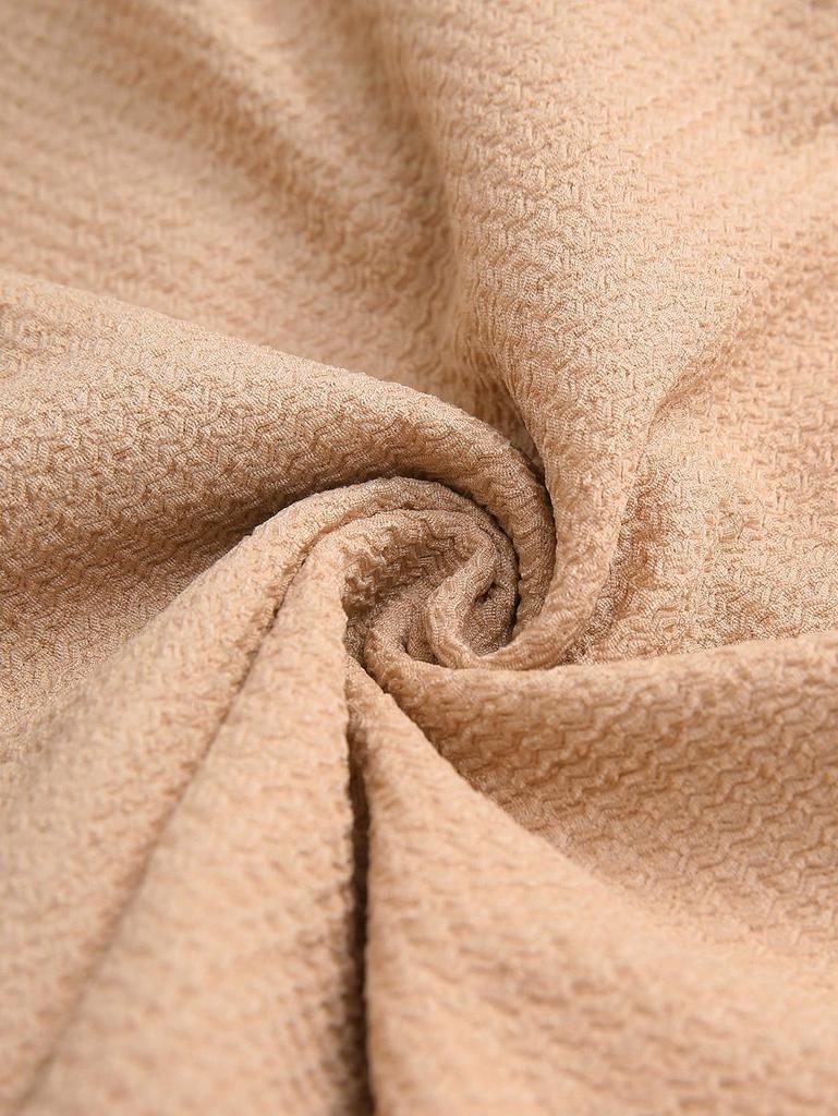 Rosegal Plus Size Marszczony Top z Teksturą z Asymetrycznym Dekoltem Kopertowym, Falbankami i Klamrą w Kształcie Stokrotki