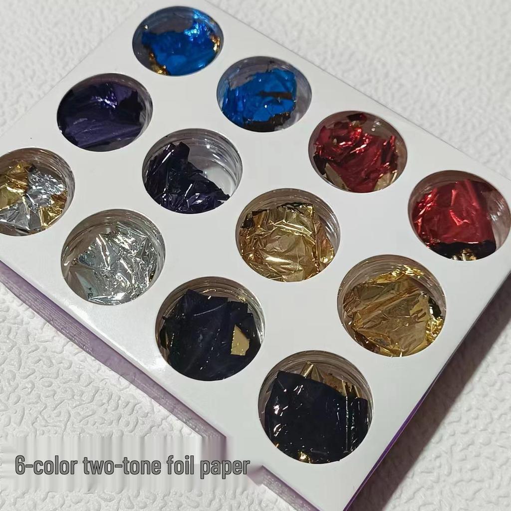 12-Color Crystal Nail Powder Glitter Set