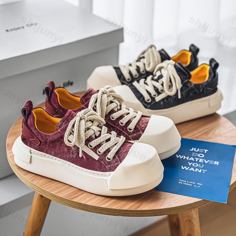 Mode 2025 Frühling Neue Mode Denim Design Herren Freizeitsportschuhe Dicke Sohle Atmungsaktiv Vielseitige Schuhe Low Top Chunky Sneaker