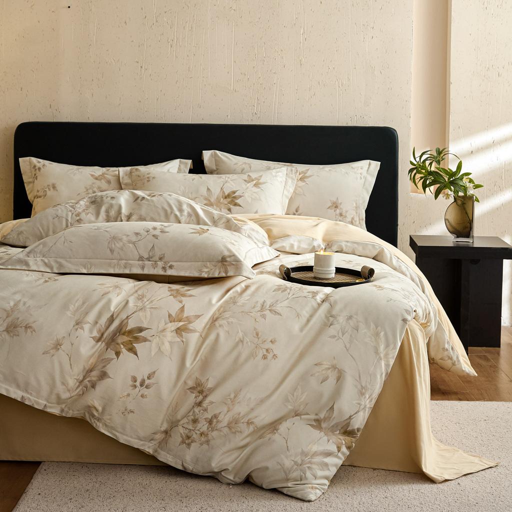 American Light Luxury Thickened Abraded, Pure Cotton 100 Long-Staple Cotton Quilt Cover Retro Autumn And Winter