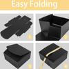WTEMPO 6PCS 20*20*10CM Creative Bow Paper Boxes Cake Dessert Pastry Packaging Boxes Wedding Festival Party Gift Boxes Solid Color Foldable Gift Boxes