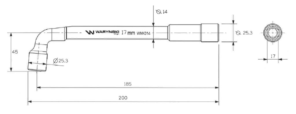 17 Twelve-point Socket Wrench Made of CrV Steel Waryński