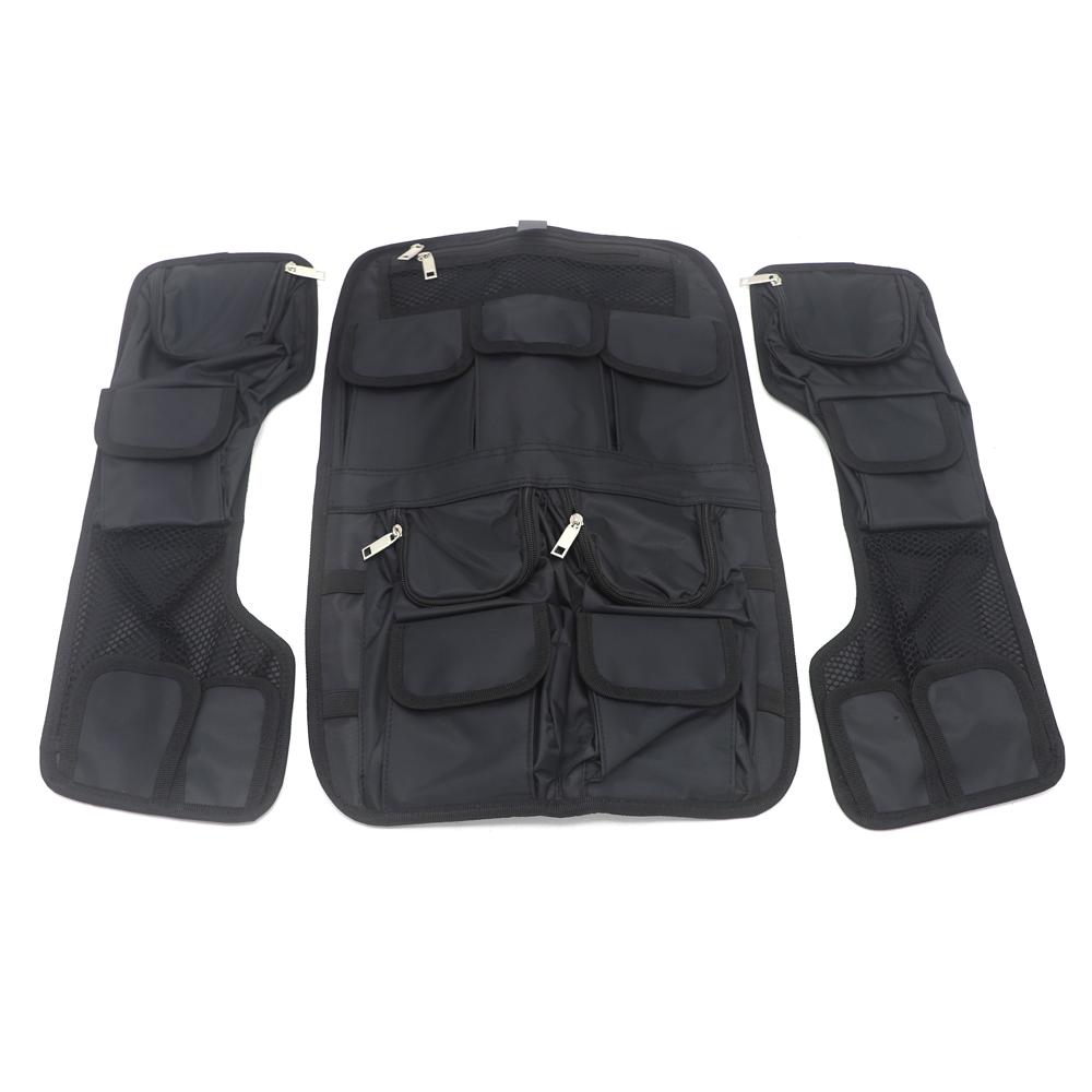 Motorcycle Black Hard Saddlebag Tour Pak Lid Organizer Internal Bag Set For Touring Models 1993-2013