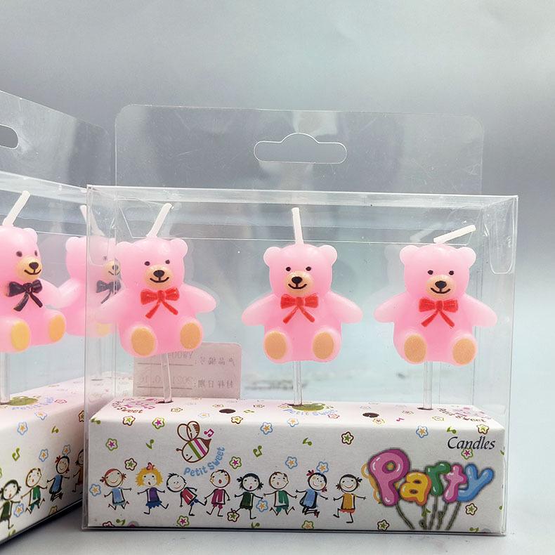 

Birthday Candles for Children, Creative Cartoon Bear-shaped Candles, Birthday Cake Candles, Creative Cartoon Atmosphere Decoration Pink red bow tie