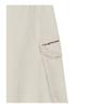 Lotaib Washed Cargo Cotton Pants - Ivory