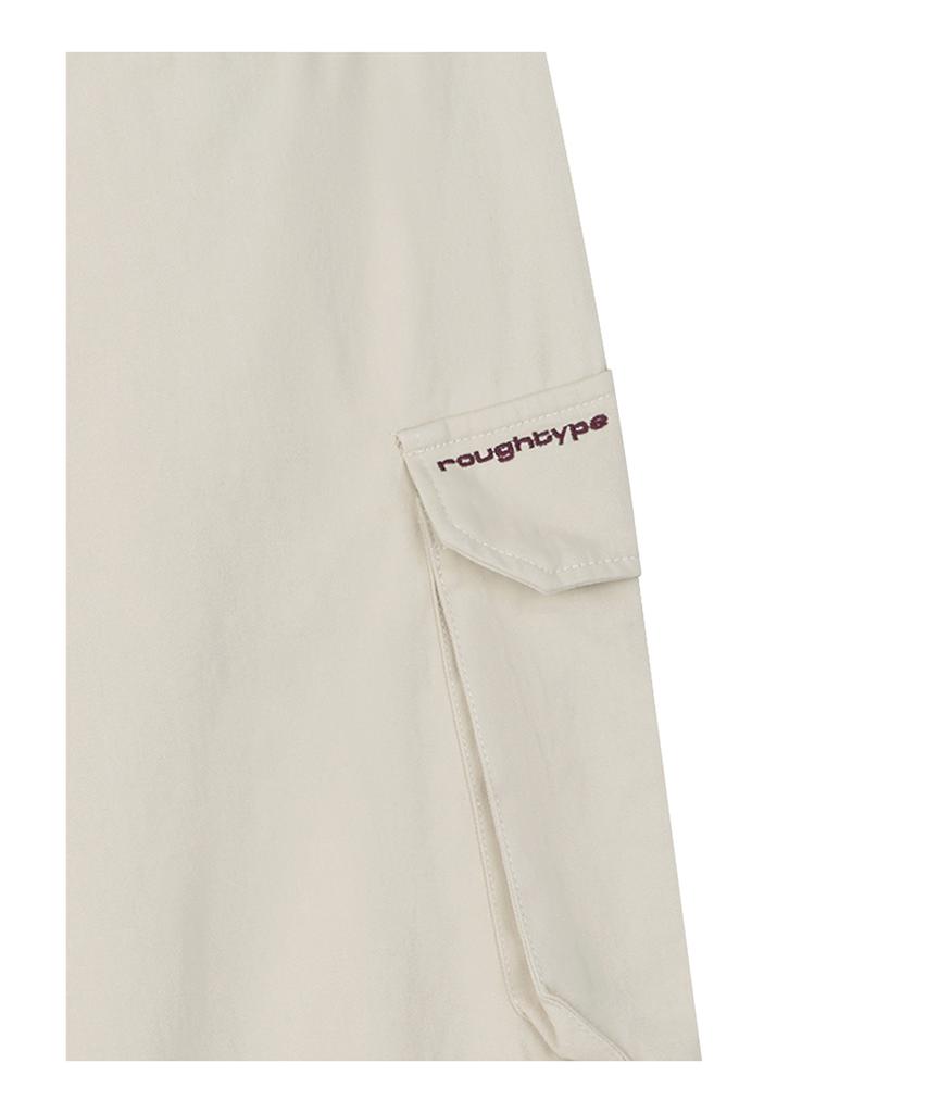 Lotaib Washed Cargo Cotton Pants - Ivory