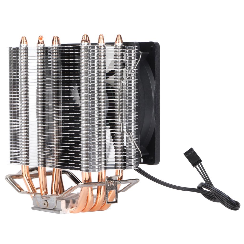 Computer Cpu Cooling Fans RGB 90mm 3pin 4 Heatpipes Noiseless Operation Plug and Play CPU FanSingle