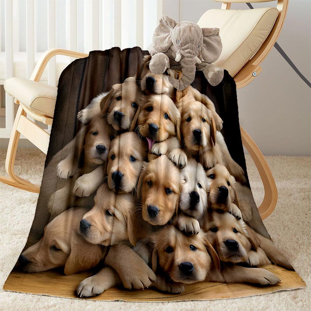 Chihuahua Photo Collage Flannel Blanket,Lightweight,Office Blanket,Sofa Blanket,Comfortable Blanket