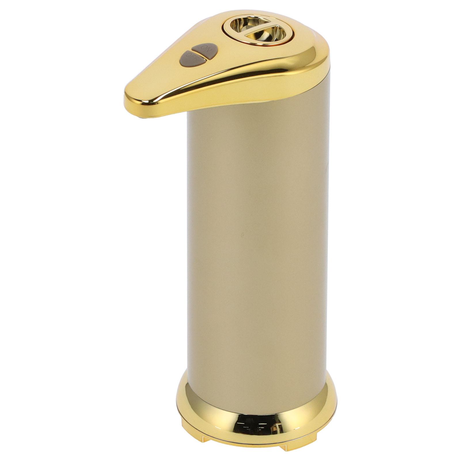 

Диспенсер для мыла 250 мл Бесконтактный инфракрасный датчик Автоматический диспенсер для жидкого мыла для дома, ванной комнаты, золото золотой