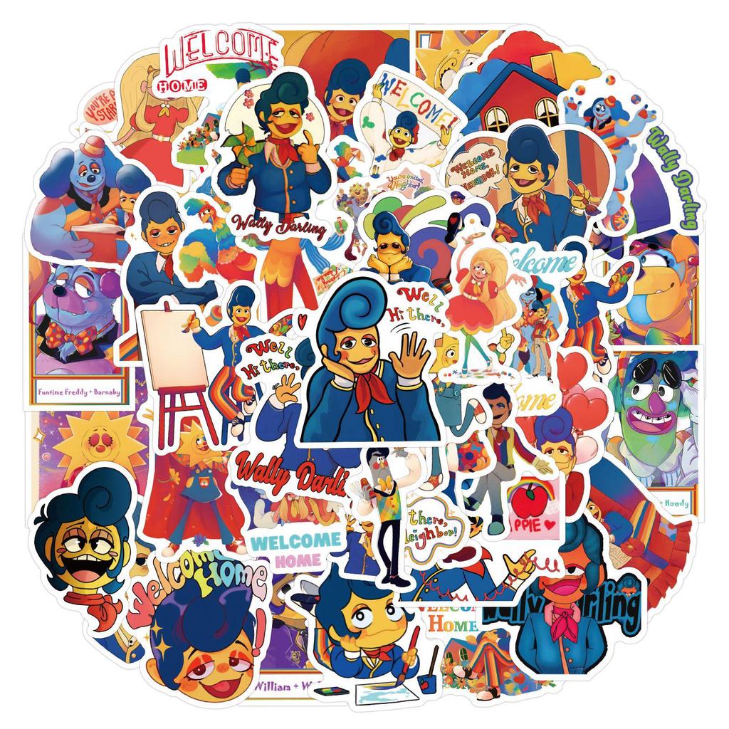 50 Cartoon Wally Darling Wasserdichte Aufkleber für Planer, Wasserflaschen und Computer