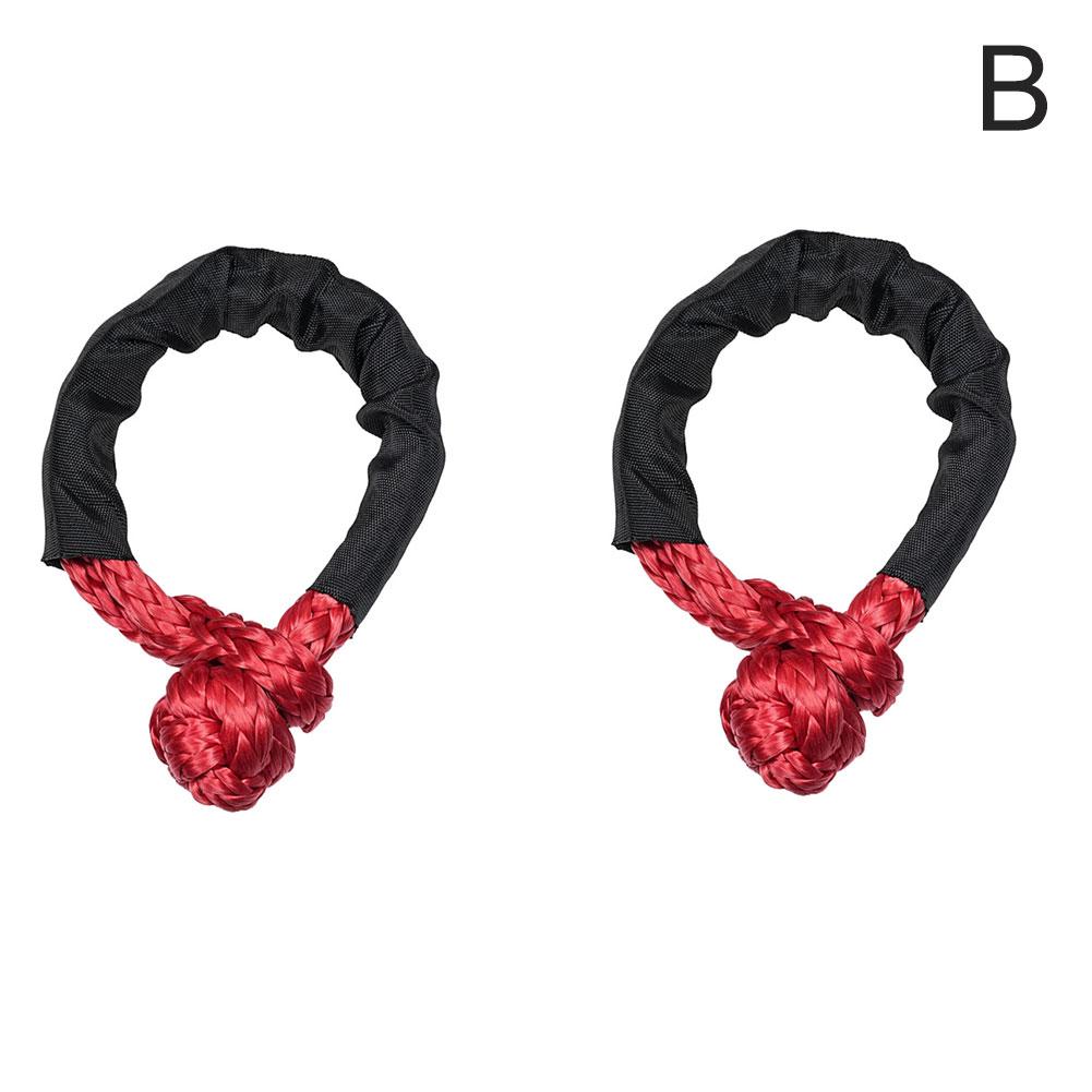 Synthetic Soft Shackle Rope 17 Tons Max Break High-Performance Tow Shackles With Protective Sleeve For Off-Road Towing UTV ATV