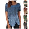 Damen Kurzarm-Tunika, lockere Oberteile, lässig, Plus-Size-Oberteile, plissierte Tunika, Knopfleiste, lässige Sommer-T-Shirts, Damen-Oberteile, elegante Hemden