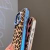 Funda de Lujo con Estampado de Leopardo Para iPhone 16 Pro Chapada con Diamantes Brillantes Funda Para iPhone 16 Pro Max 16Plus 15 14 13 12 11 Carcasa