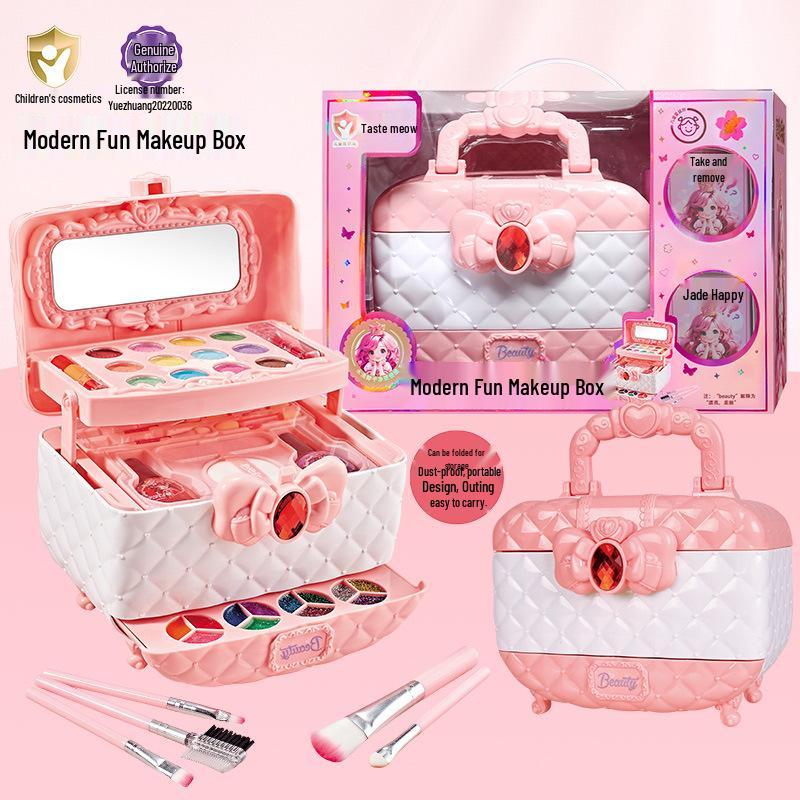 Washable Children's Makeup Toy Set - Little Princess Handbag Birthday Gift