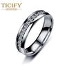 Niche Titanium Steel Single -row Zircon Ring Stainless Steel Zircon Couple Couple