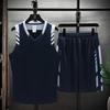 Mens Quick-Dry Ice Silk Sleeveless Sport Set Athletic Tank Top Shorts Running Gym Basketball