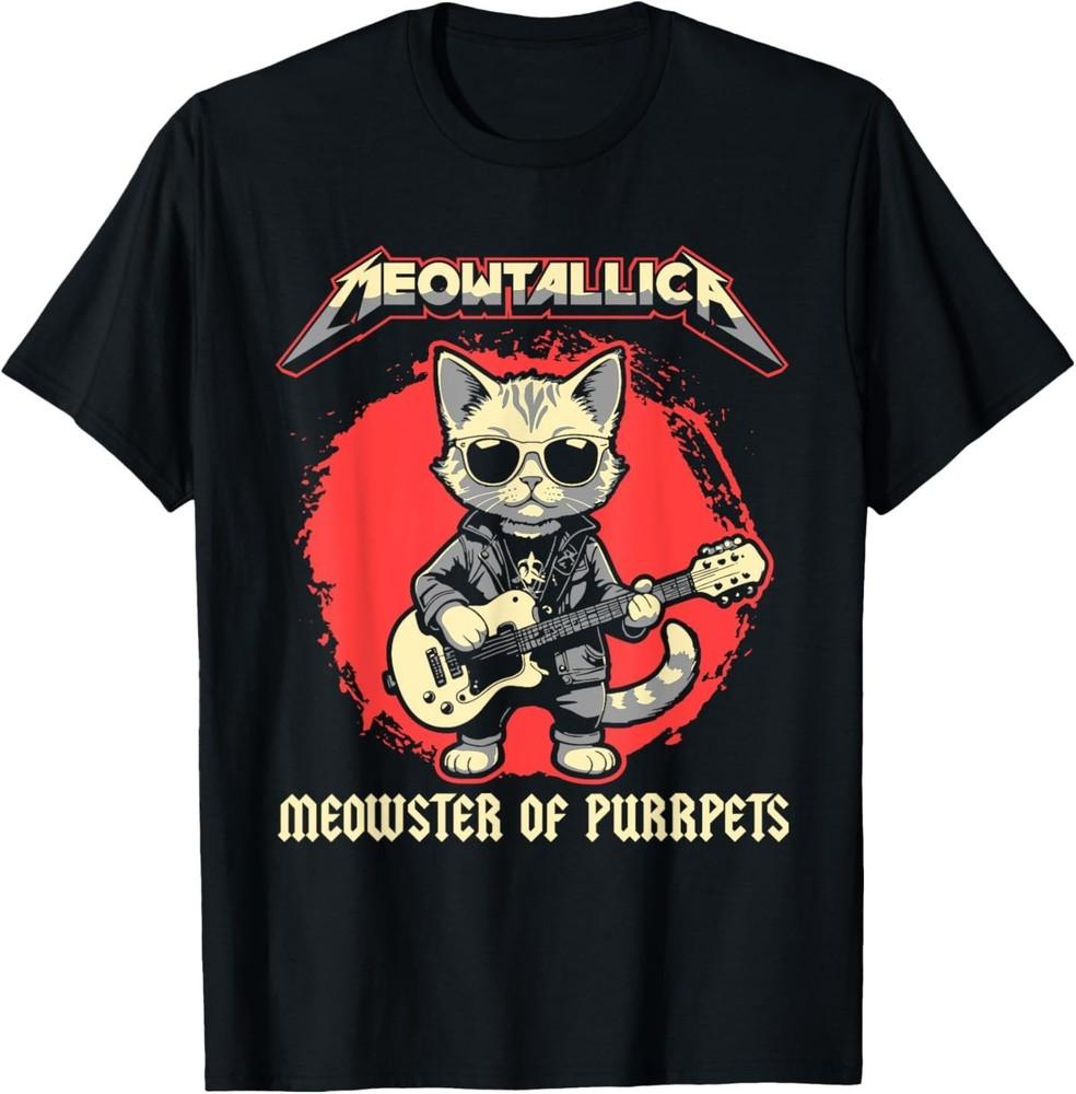 Meowtallica Meowster Of Purrpets - Смешная футболка с кошкой 3XL