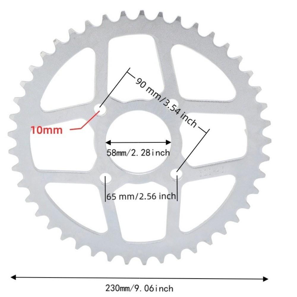 520 45T Motorcycle Sprocket 58mm Inner Diameter Chain Disc Sprocket ATV Quad Bike
