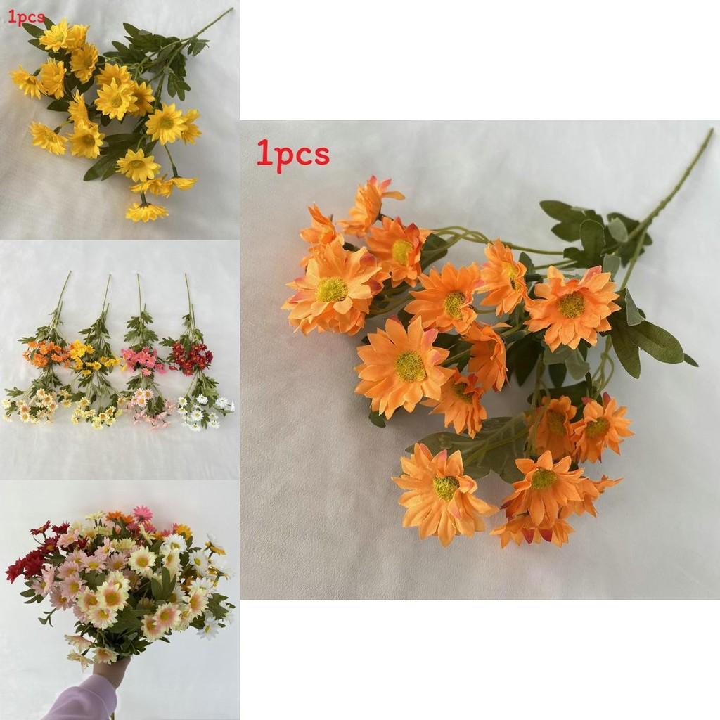 Artificial Silk Polish Chamomile 2 Flowers For Wedding Photography Home Decor