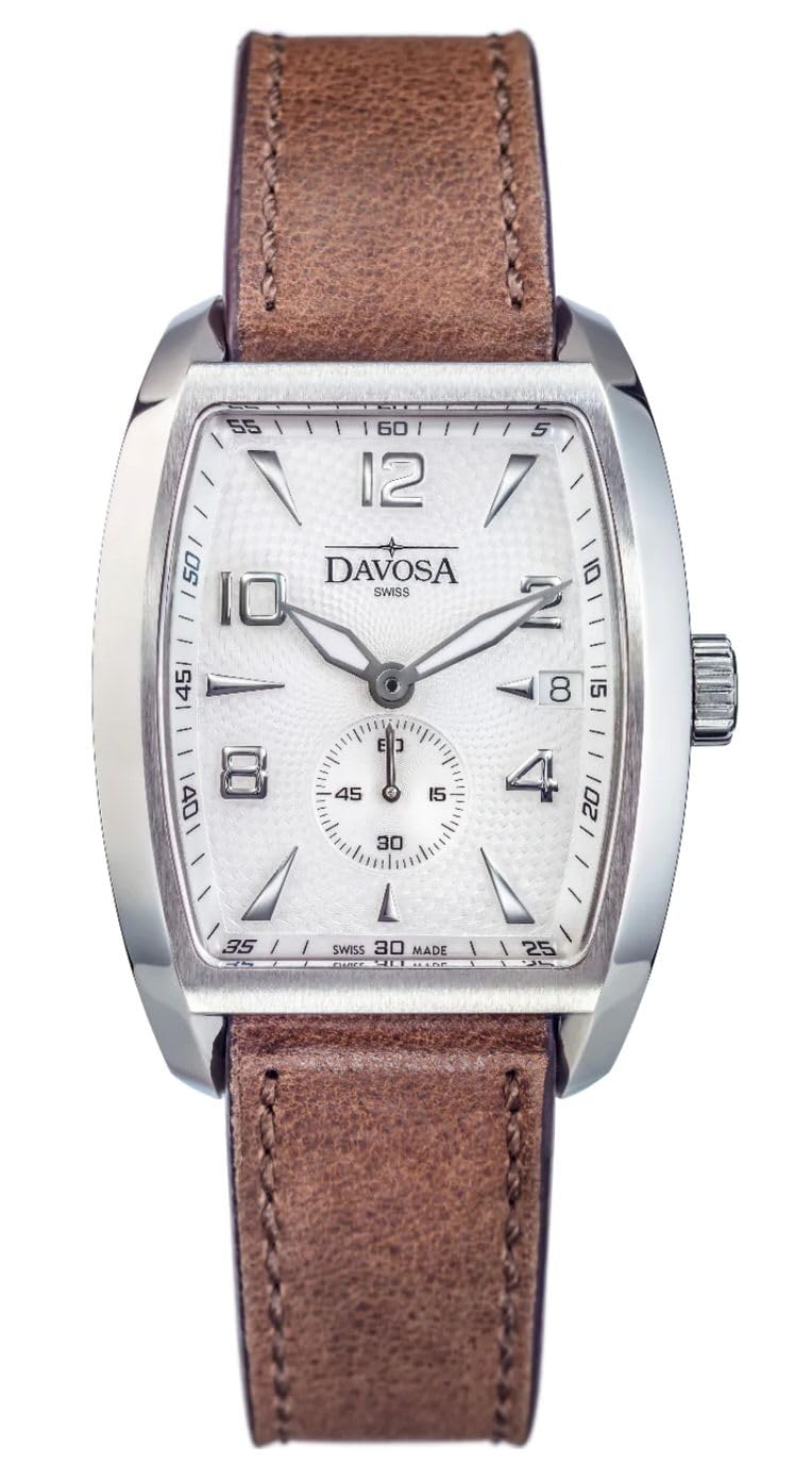 

Watch Mechanical Automatic Small Second EVO 1908 Swiss Made Brown [Davosa] 161.575.14 Men s срібний