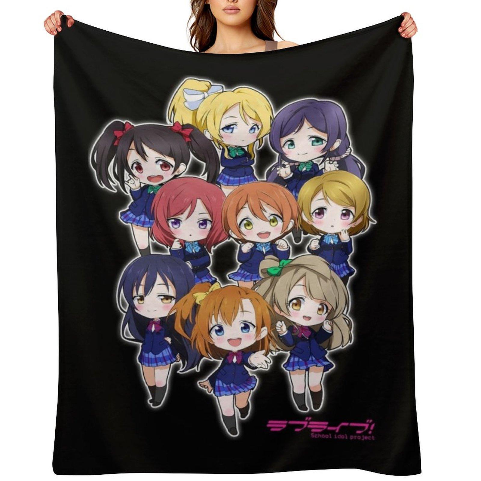 LOVE LIVE! SCHOOL IDOL PROJECT Throw Blanket Retros Quilt Vintage Thin Blankets 30x40in
