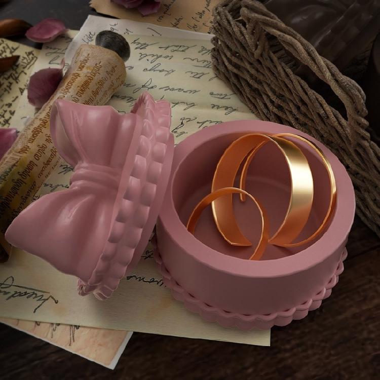 Bowknot Container Silicone Mold Epoxy Resin Molds DIY Storage Box Plasters Mold