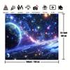 1pc universe dream galaxy background polyester fiber star background with earth and halo purple and blue space theme