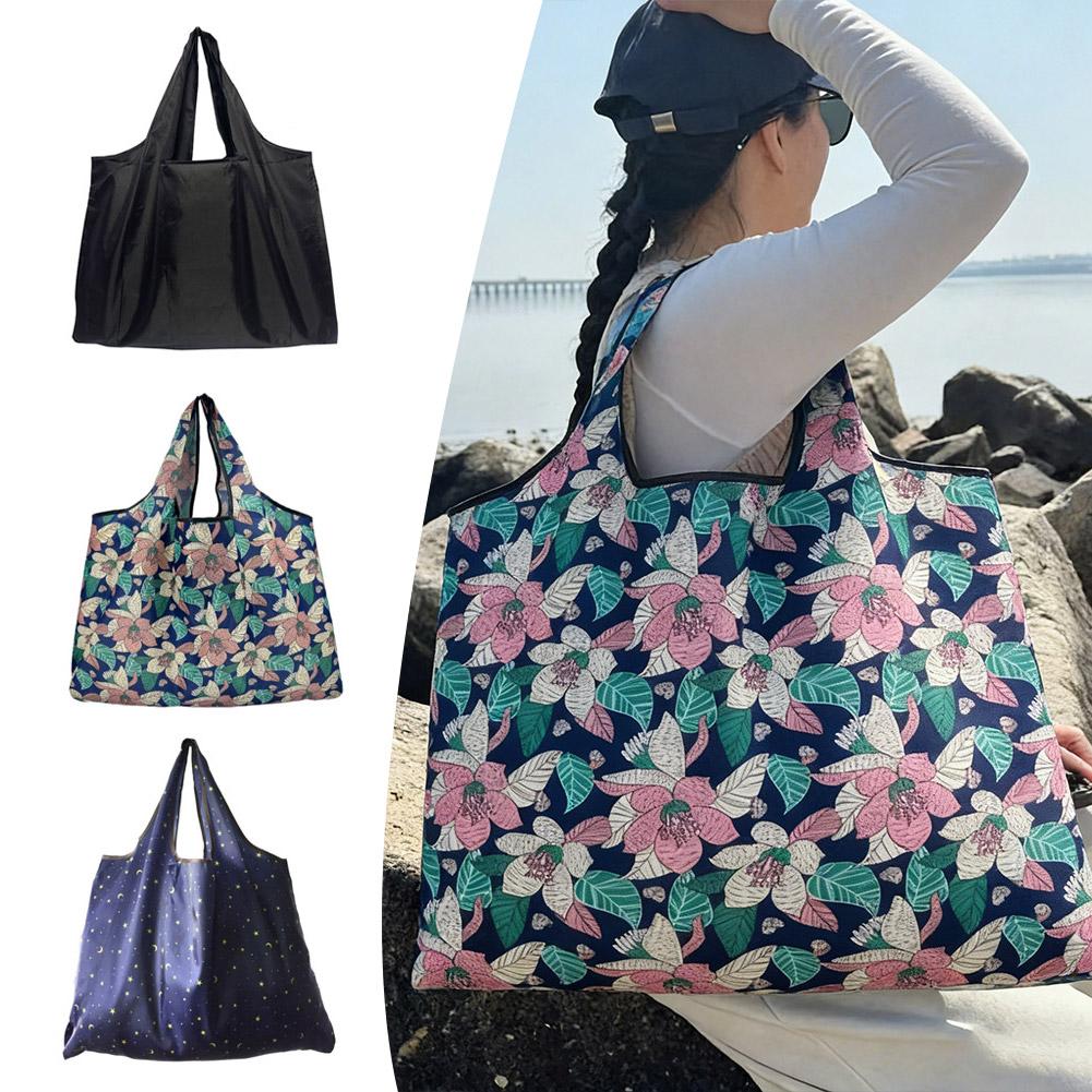 Oxford Cloth Folding Eco-friendly Shopping Bag Hand In Hand With Storage Bag Shoulder Bag Large Capacity Supermarket Lightweight