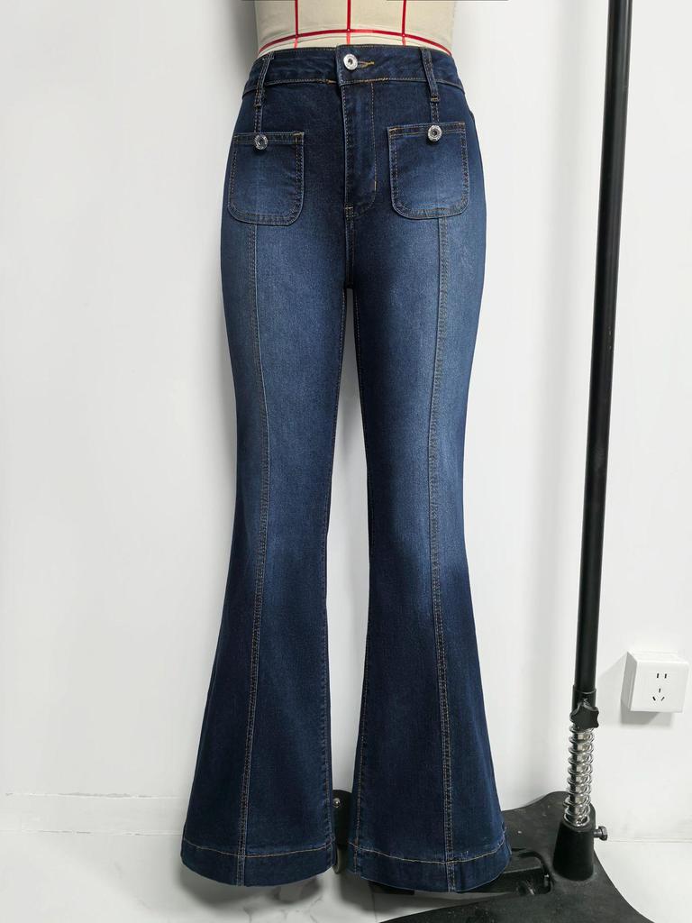 2026 Spring Retro High-Waisted Micro-Flare Slimming Women's Jeans