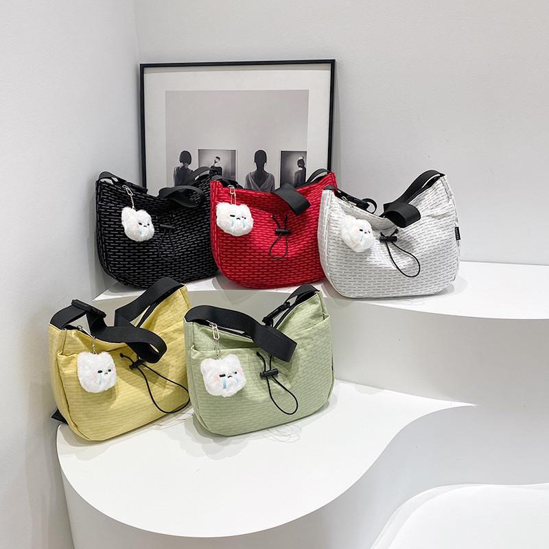 Nylon Large Capacity Water Dumpling Shape Shoulder Bag For Daily Use