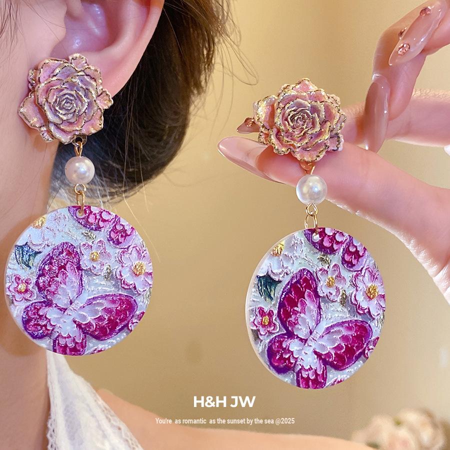 

Модные серьги-подвески для женщин фиолетовый