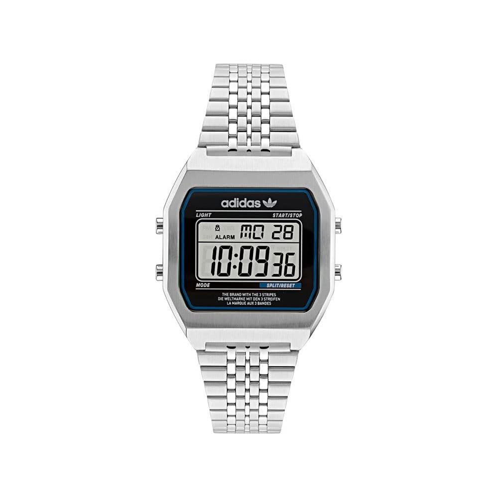 [Часы adidas Originals] Унисекс-часы Adidas DIGITAL TWO AOST22072 Серебристые [Параллельный импорт]