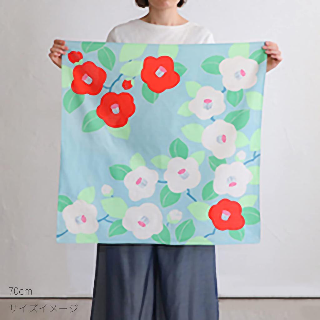 Musubi Furoshiki Solid Polyester Made in Product Number (Wrapping Cloth), 70cm, Purple, Color, Chirimen, Japan, 10189-201