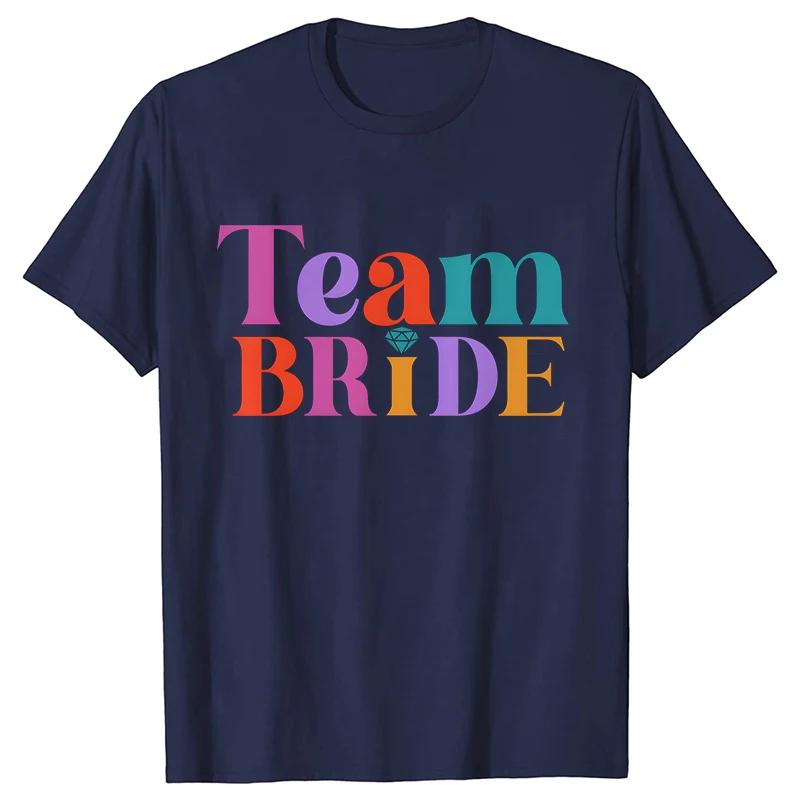 Colourful Bride and Team Ring Finger T-shirt Funny Bridal Wedding Tees Girls Single Farewell EVJF Bachelorette Hen Party Tops
