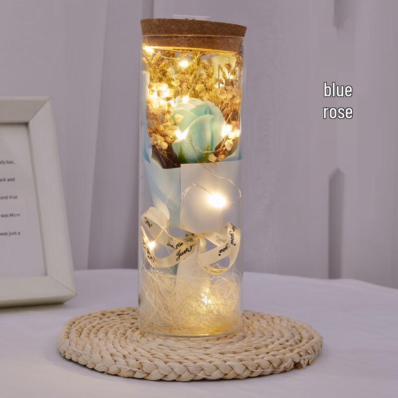 Nordic Romantic Gypsophila & Rose Soap Flower Gift Dome