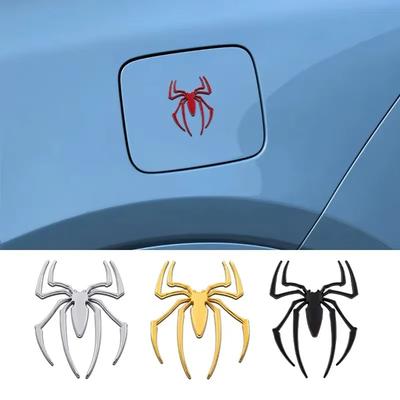 Evrensel 3D Metal Araba Çıkartmaları Örümcek Araba Logosu Krom Rozet Otomobil Amblemi Çıkartması Araba Tasarım Dekorasyonu Otomobil Dış Aksesuarları