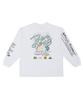 BEN DAVIS White Label Oversized Spray Master Long Sleeve T-Shirt White