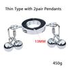 Heavy Metal Penis Ring Testicle Ball Stretcher Scrotum Cock Rings Locking Pendant Weight Male Chastity Sex Toys For Men Gay