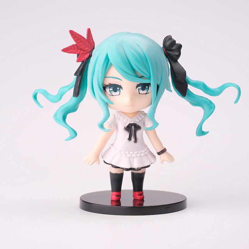 6pcs Hatsune Miku Q Version Anime Figure Pvc Model Collectible Doll Statue Desktop Ornament Trendy Toy Surprise Gift collectible