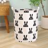 Foldable Waterproof Cotton Linen Storage Basket for Laundry