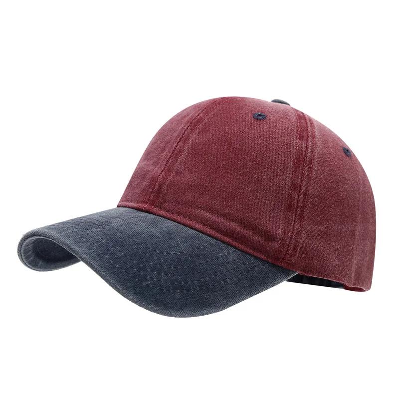 Unisex gewaschene Kappen Vintage farblich abgestimmte Baseballkappe Herren Damen verstellbar lässig Sommer Outdoor Streetwear Sport weicher Sonnenschutz